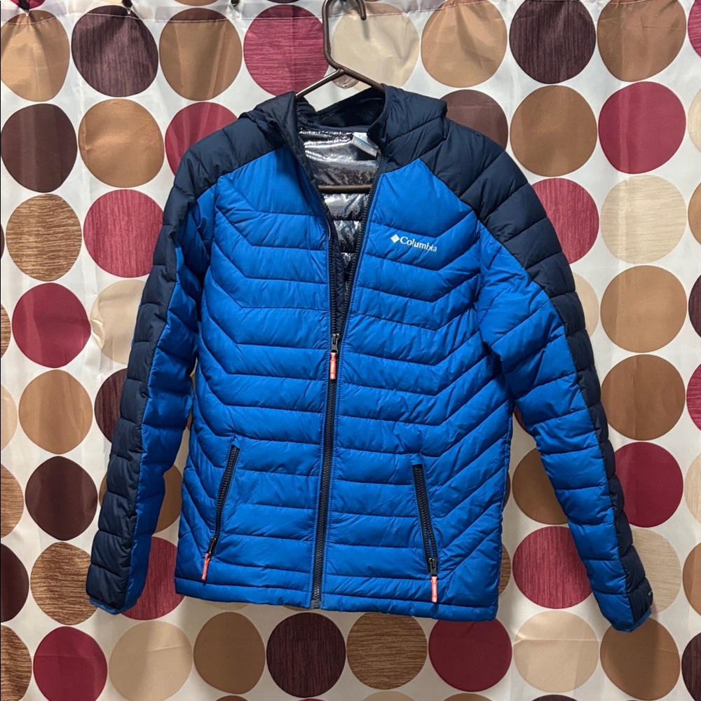 Columbia Men's Vibrant Blue and Black Puffer Jacket